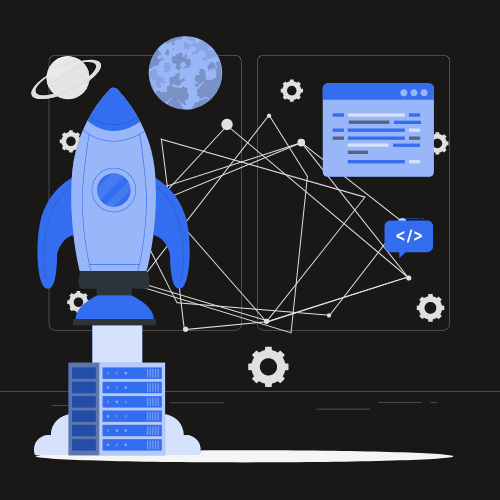 Tech company illustration